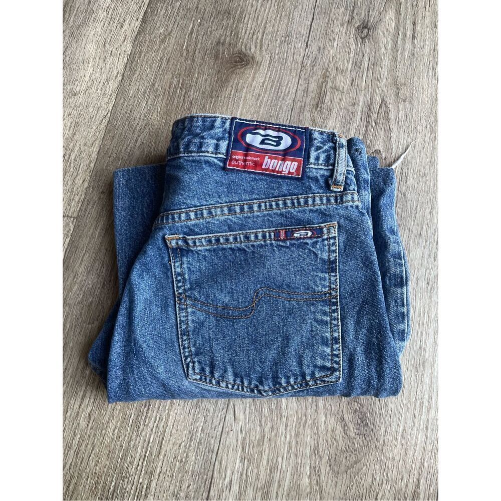 Bongo 90’s Y2K Vintage Low Ride Flare Blue Jeans Juniors 7 - Picture 9 of 9
